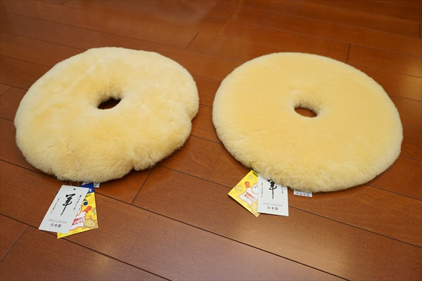 円座シートクッション厚型と薄型