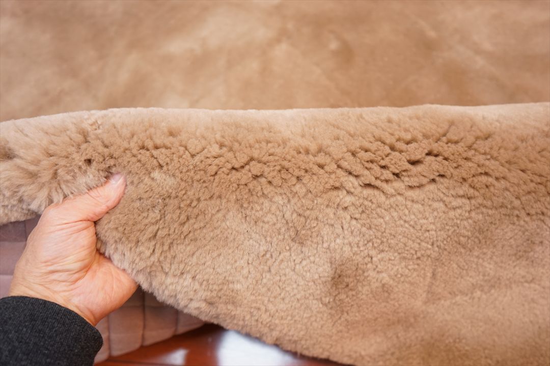 敷物ムートンラグカーペット28ｍｍ200ｘ200ｃｍ③