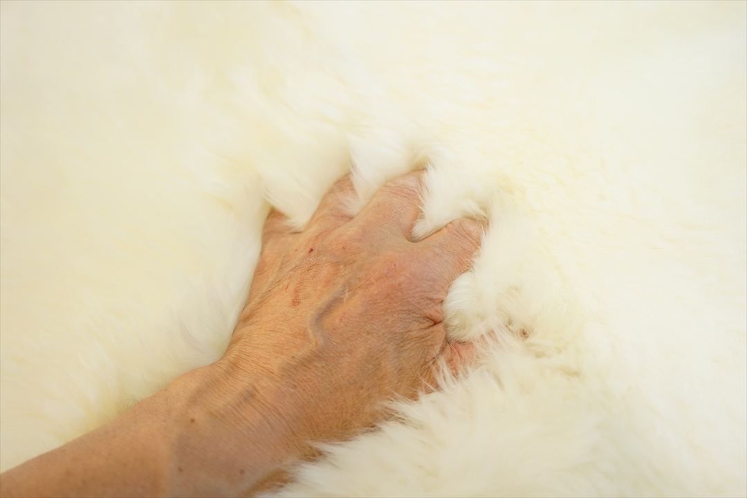 ムートンフリースラグ55ｍｍ4匹物ホワイト③